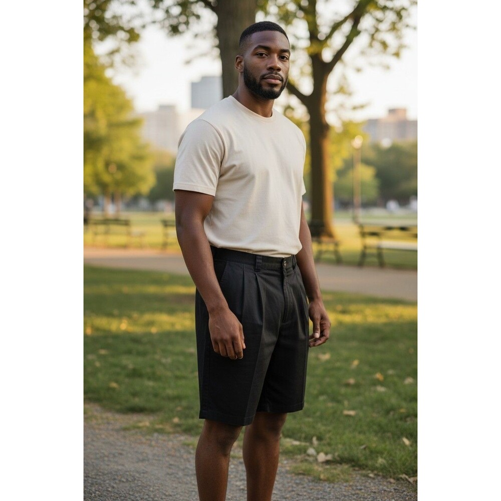 Ashworth Men Golf Shorts Pleated Front Classic Fit 38W Casual Preppy